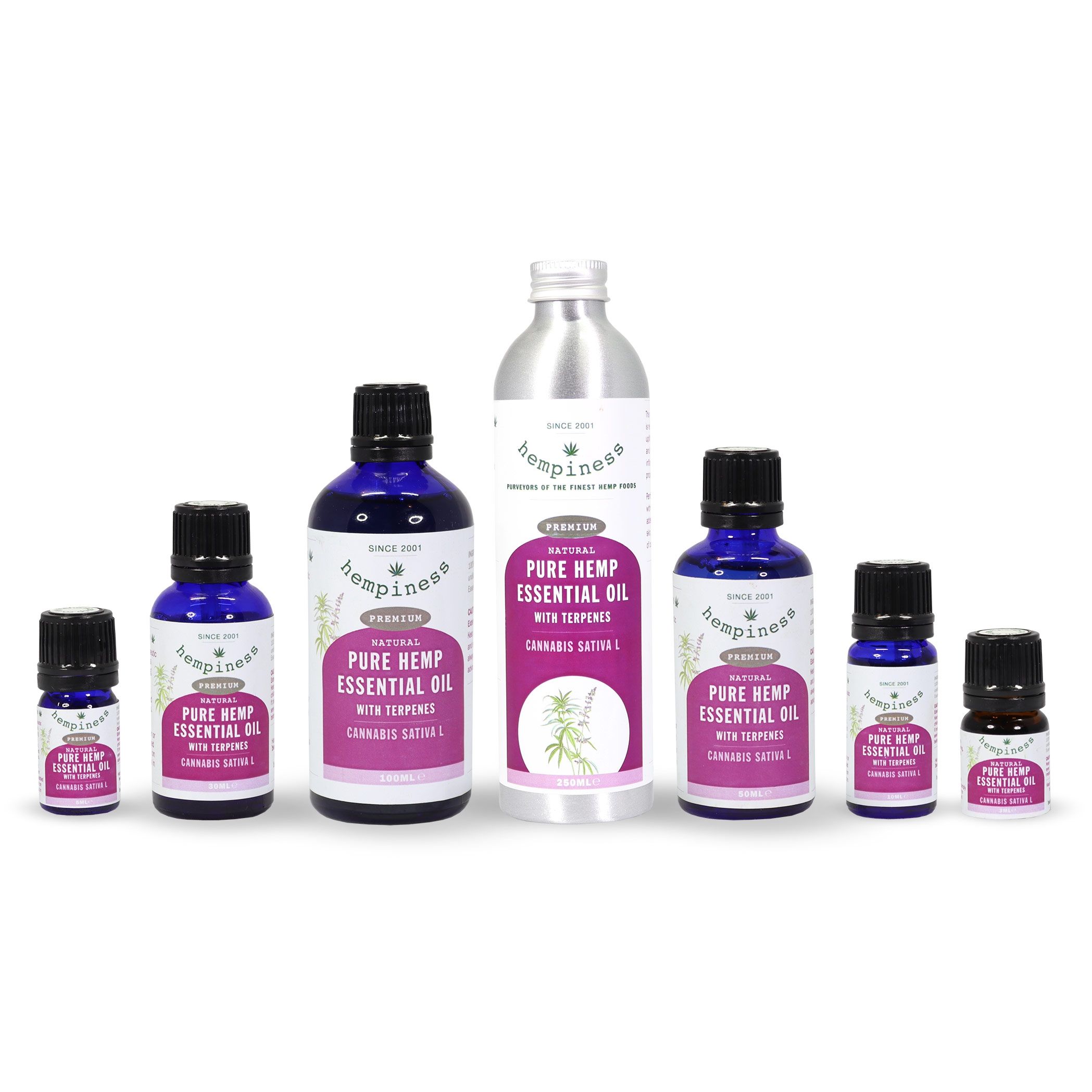 Hempiness Natural Pure Hemp Essential Oil - All Sizes