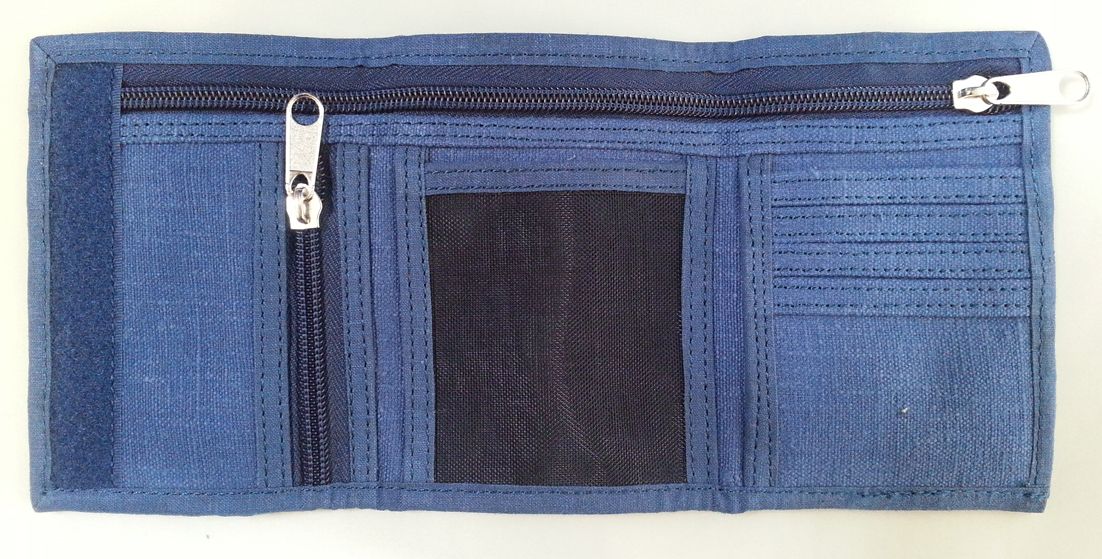 hemp cotton three-fold wallet |フォレストカーキ×オリーブ