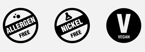 Allergen Free Nickel Free Vegan Icons